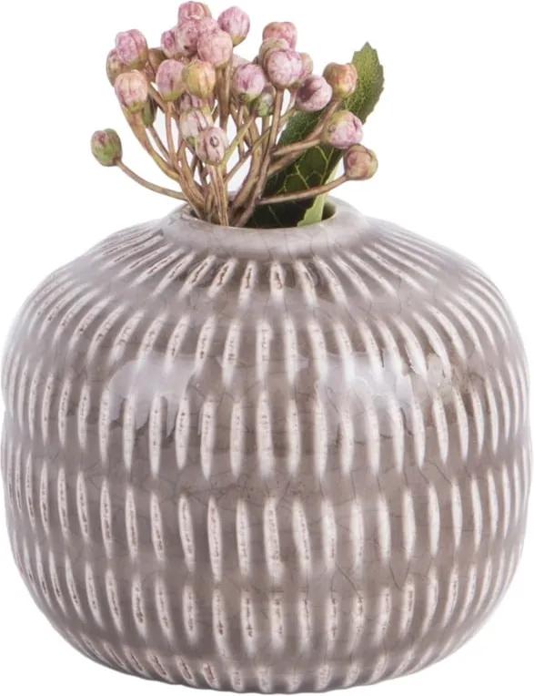 Hnedá keramická váza PT LIVING Nostalgia, výška 8,8 cm