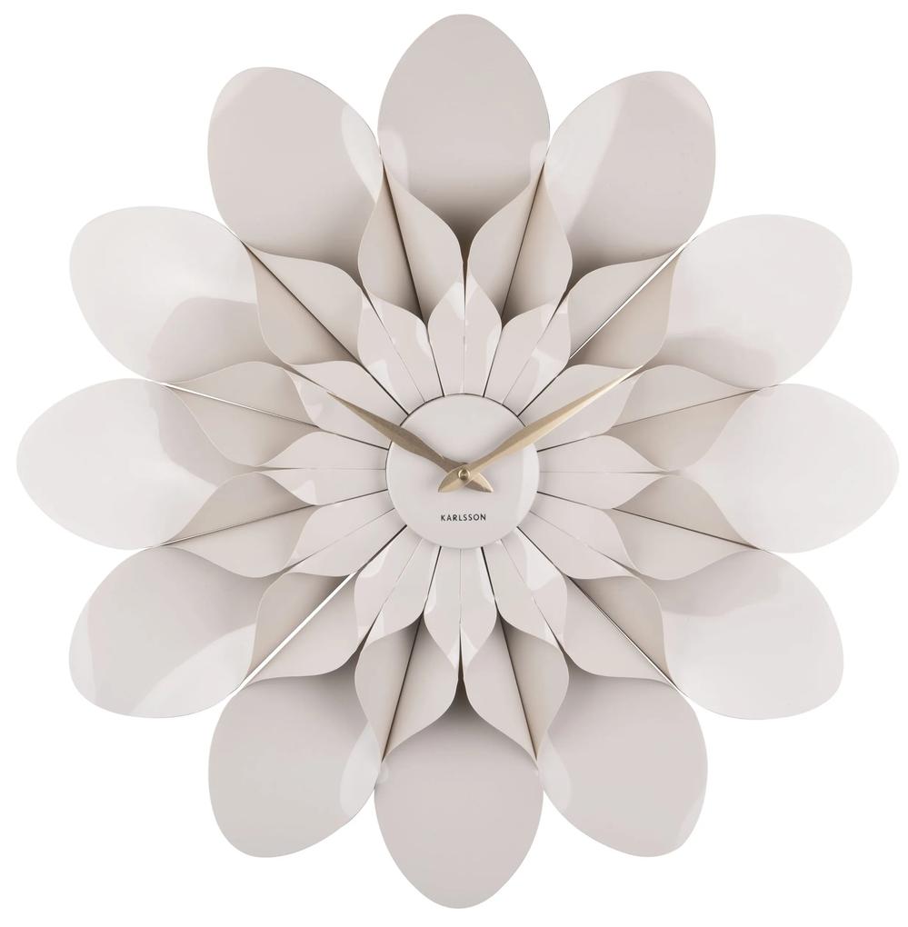 Nástenné hodiny Flower šedá ∅ 60 cm × 5 cm