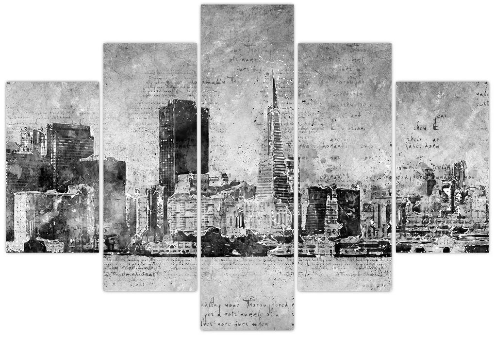 Obraz - Coffee art city (150x105 cm)