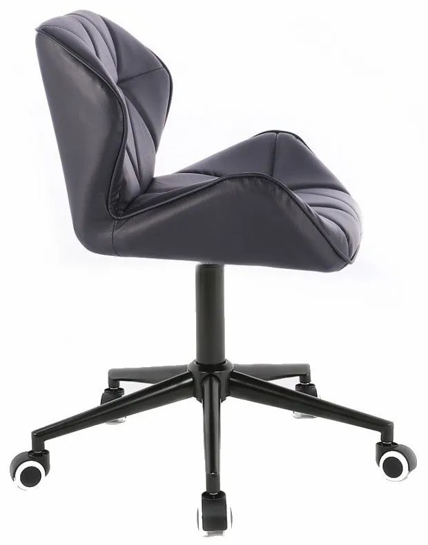 LuxuryForm DESIGN Stolička MILANO na čiernej podstave s kolieskami - čierna