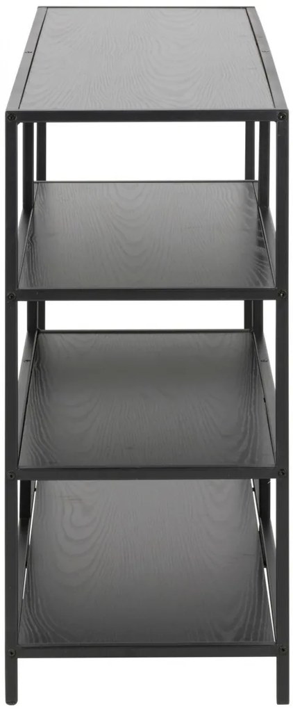 Regál Seaford 114x78 cm čierny