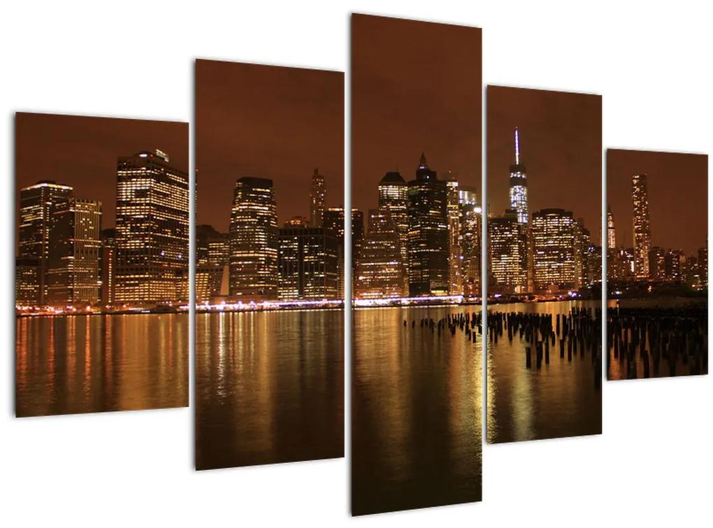 Obraz nočného mesta (150x105 cm)