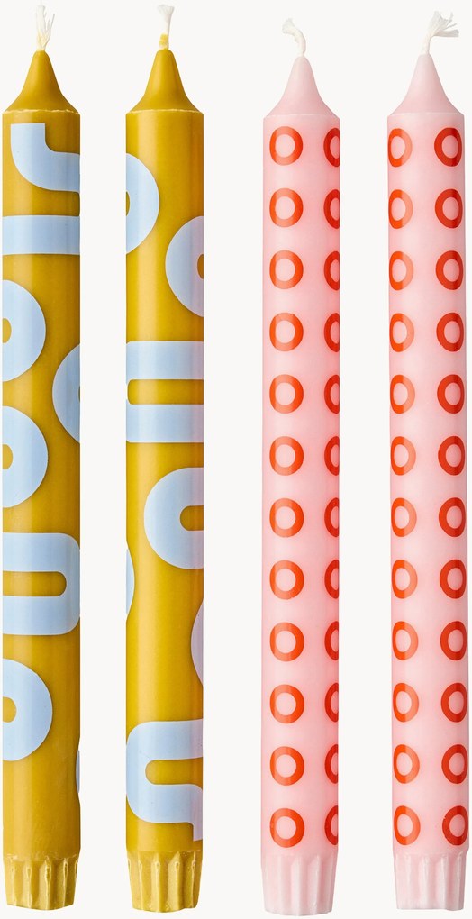 Dlhé sviečky Happy, 4 ks