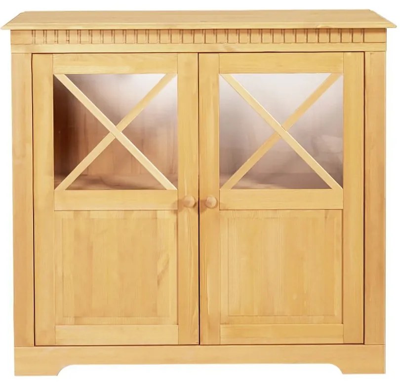 Vitrína z borovicového dreva v prírodnej farbe 95x35 cm Lisa – Støraa