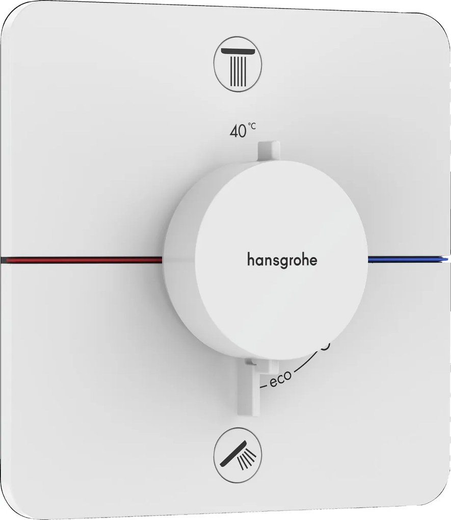 Hansgrohe ShowerSelect Comfort Q, termostat pod omietku pre 2 spotrebiče, biela matná, HAN-15583700
