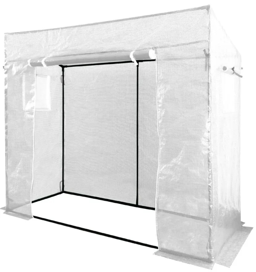GARDEN LINE Záhradný fóliovník biely 200x77x168/146 cm GardenLine TUN0766