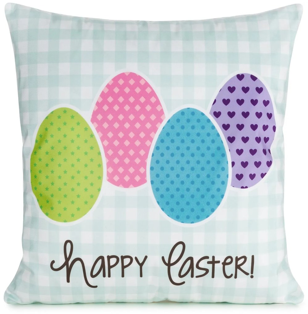 VEĽKONOČNÁ DEKORAČNÁ OBLIEČKA NA VANKÚŠ EASTER1 45X45 CM VZOROVANÁ