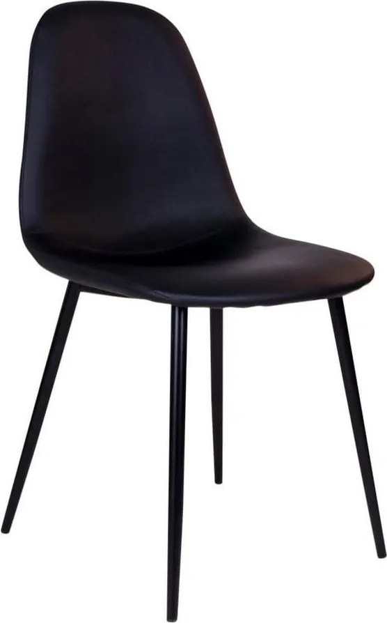 Súprava 2 čiernych stoličiek s čiernymi nohami House Nordic Stokholm