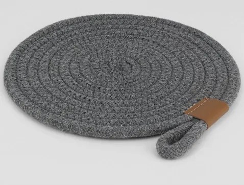 Podložka pod hrniec LifeStyle 20 cm, tmavo šedá bavlna%