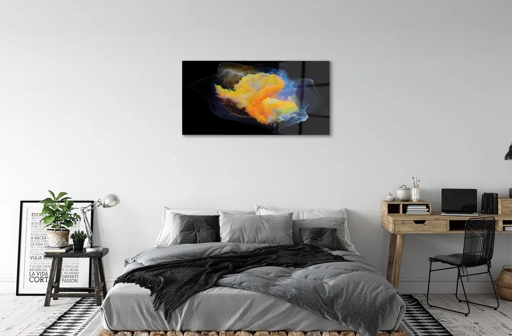 Sklenený obraz farebné fraktály 100x50 cm