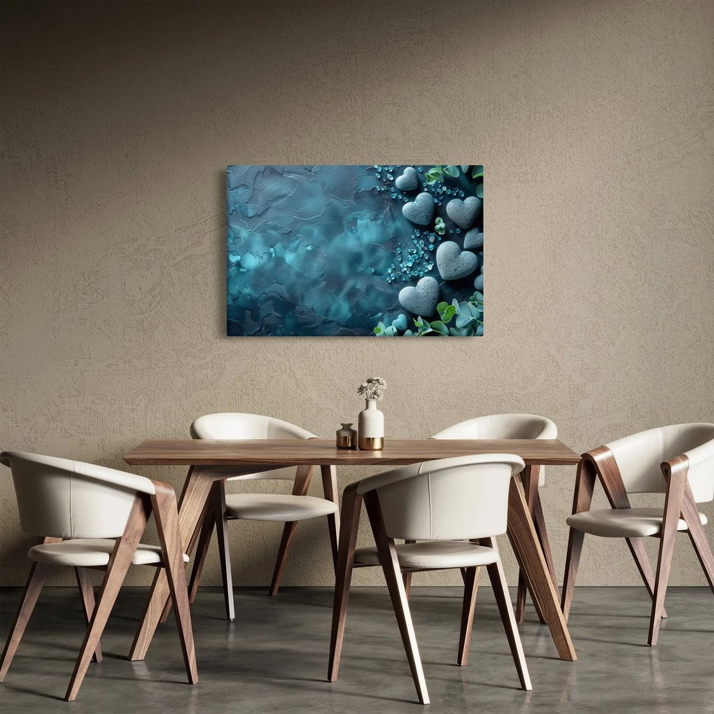 Obraz - Kamene tvaru srdca (90x60 cm)