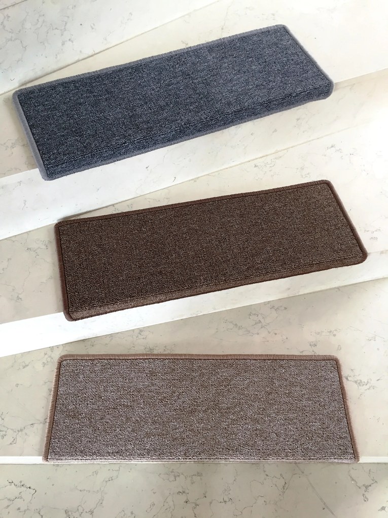 Nášľapy na schody Astra hnedá obdĺžnik, samolepiaci - 24x65 obdĺžnik (rozmer vrátane ohybu) Vopi