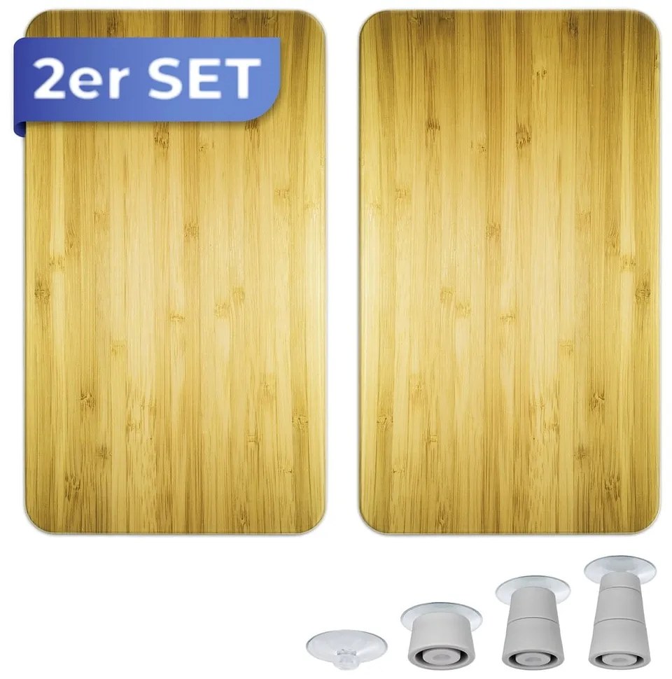 Kryty na sporák z tvrdeného skla v súprave 2 ks 52x30 cm Wooden – Maximex