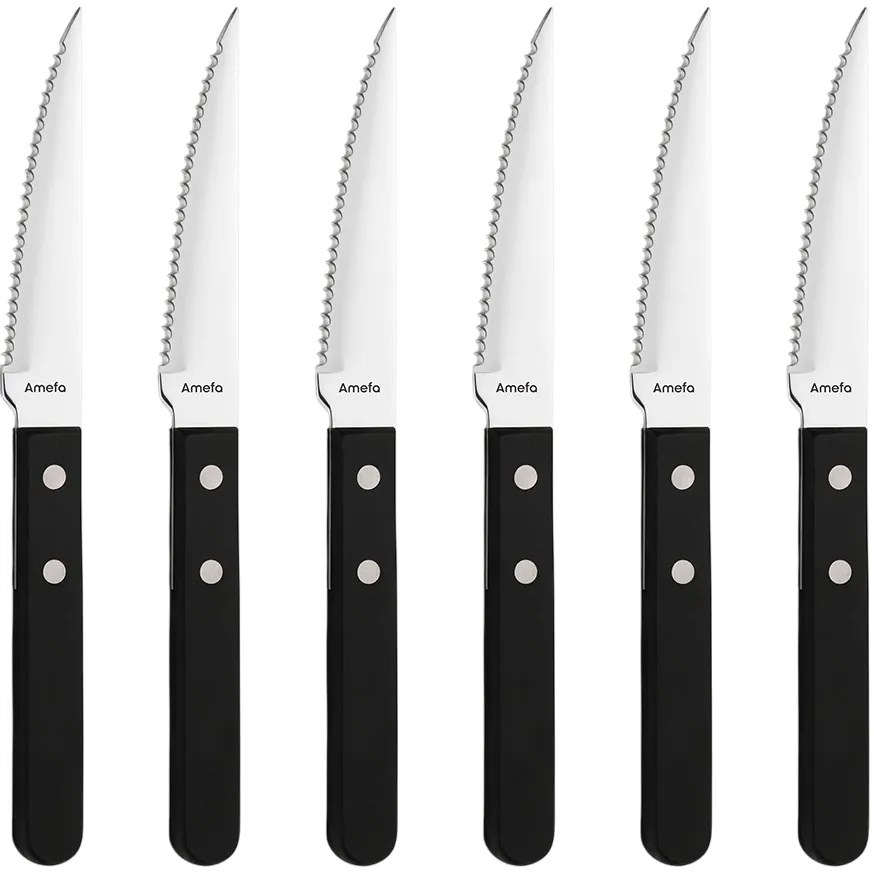 Amefa 6-dielna súprava steakových nožov Pizza