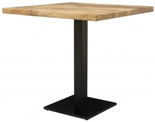 Jedálenský stôl s kovovými nohami 80x80 cm z masívu mango TM-80