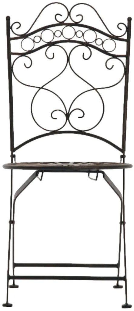 Kovová stolička skladacia Indra (SET 2 ks) - Bronzová