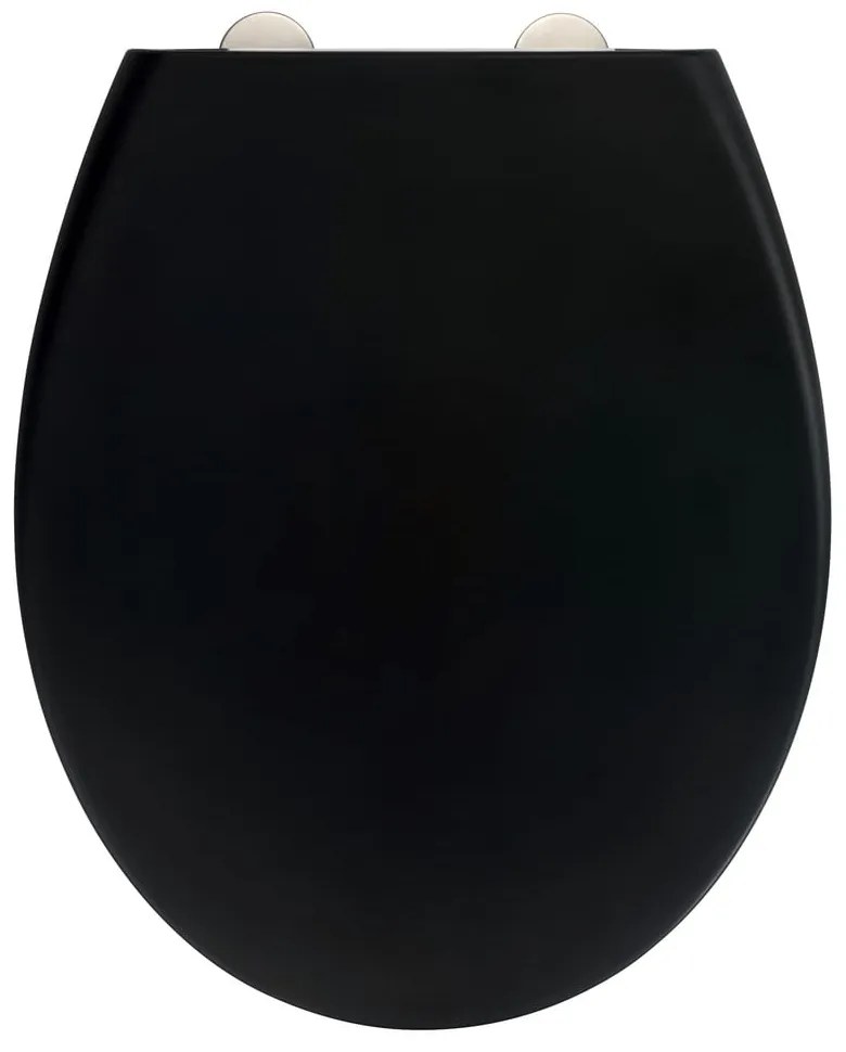 Čierne WC sedadlo Wenko Ikaria