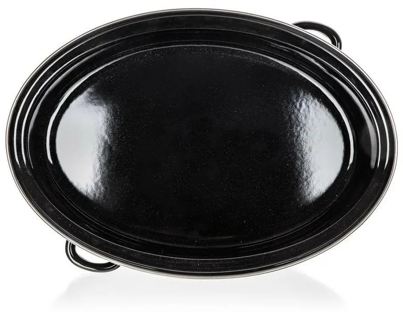 Banquet 2-dielny oválny smaltovaný pekáč CULINARIA Black, 38 cm