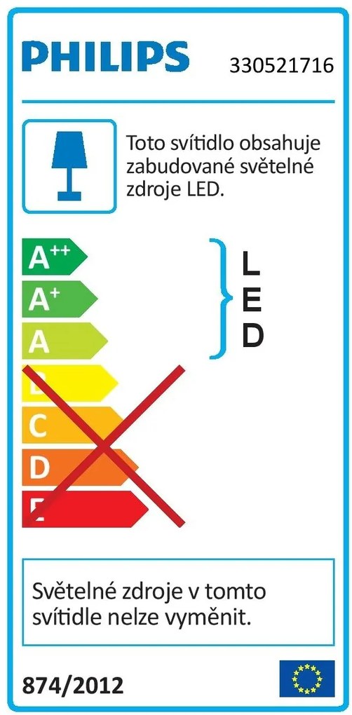 PHILIPS LED nástenné osvetlenie CELADON, biele