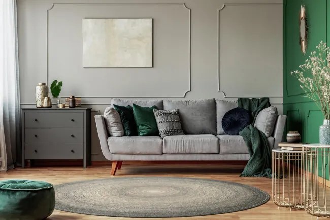 Koberec Agnella CALISIA Aiko vresový kruh - sivý