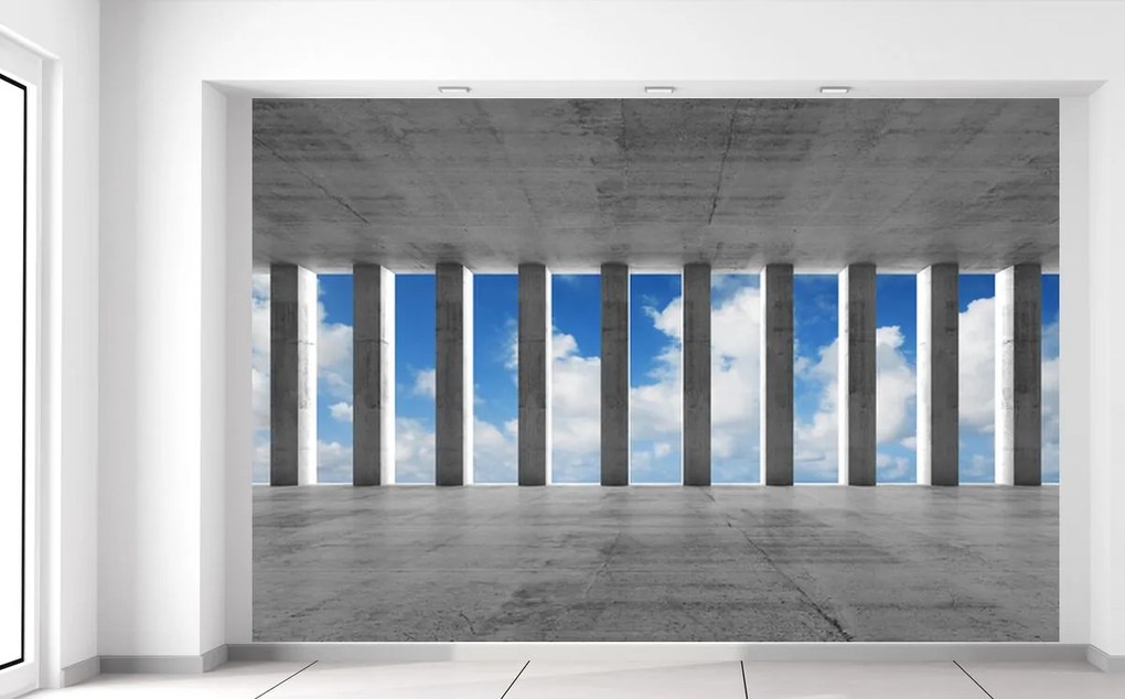 Gario Fototapeta Betónové stĺpy a nebo Veľkosť: 200 x 135 cm, Materiál: Vliesová