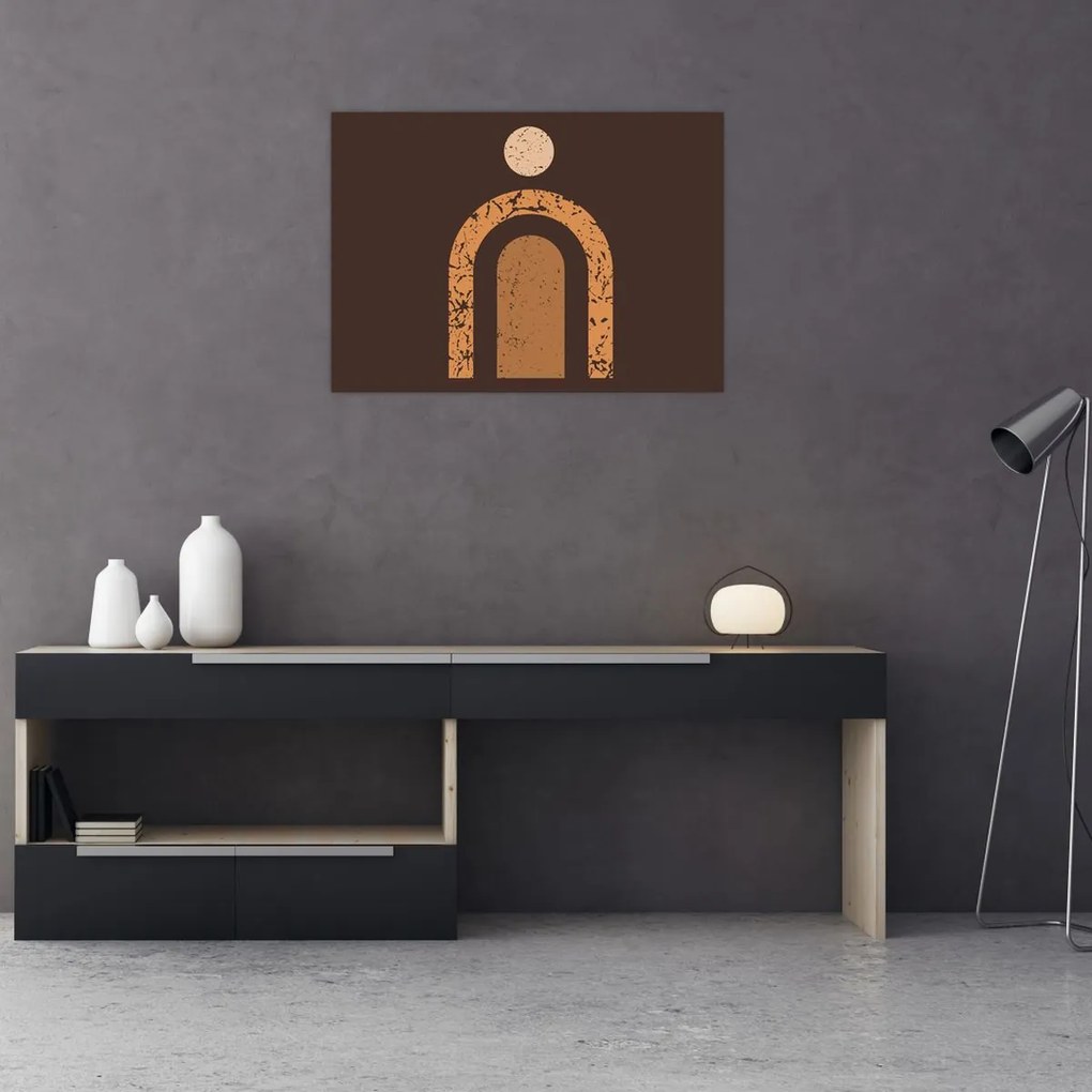 Obraz - Oranžové oblúky N⁰3 (70x50 cm)