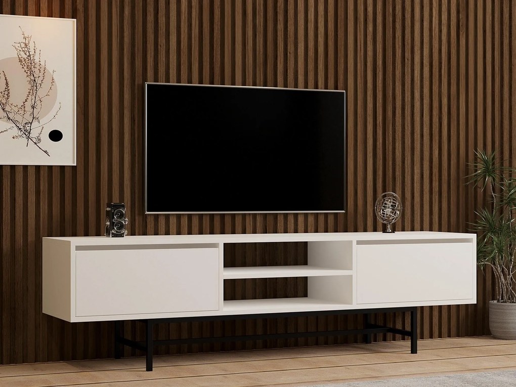 TV stolík/skrinka Nubola (biela) . Akcia -17%. Vlastná spoľahlivá doprava až k Vám domov. 1095602