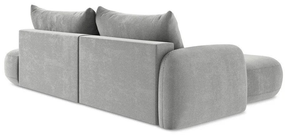 Svetlosivá rozkladacia rohová pohovka (ľavý roh/s leňoškou) Hale – Makamii