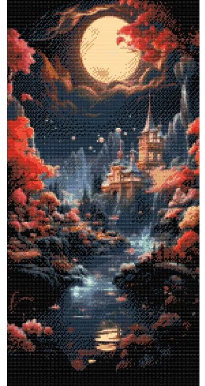 Gario Diamantové maľovanie Rozprávkový les Rozmery: 40 x 80 cm, Rámovanie: Iba zrolované plátno, Diamanty: Okrúhle