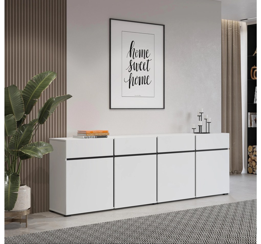 Komoda Crossroad Typ 25 (biela). Akcia -20%. Vlastná spoľahlivá doprava až k Vám domov. 1108252