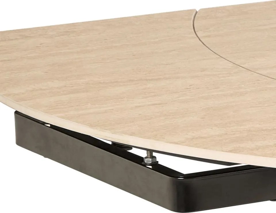 Rozkladací jedálenský stôl Morella 120/180 cm béžový/čierny