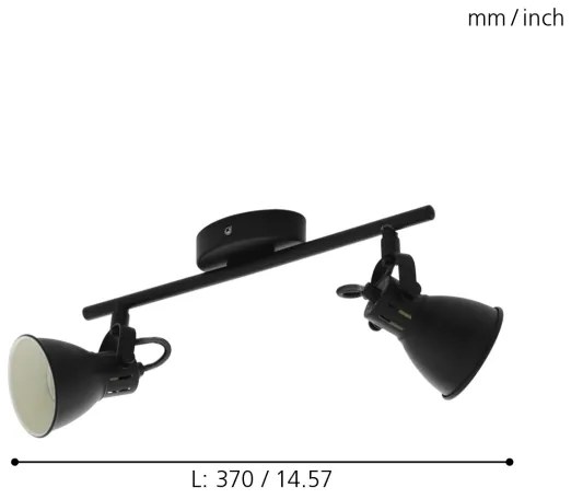 Eglo 98398 - LED Bodové svietidlo SERAS 2xGU10/3,3W/230V