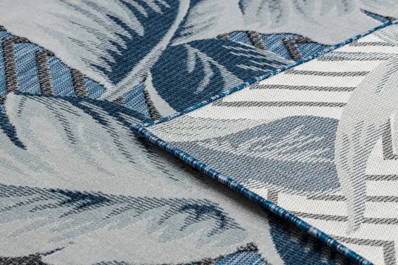 Kusový koberec Botanic 65242 Feathers navy – na von aj na doma, 117x170, modrá, chodba / predsieň, Dywany Łuszczów