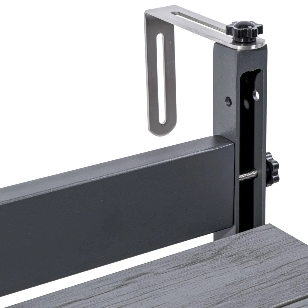 Závesný balkónový stôl AGATTI sivý