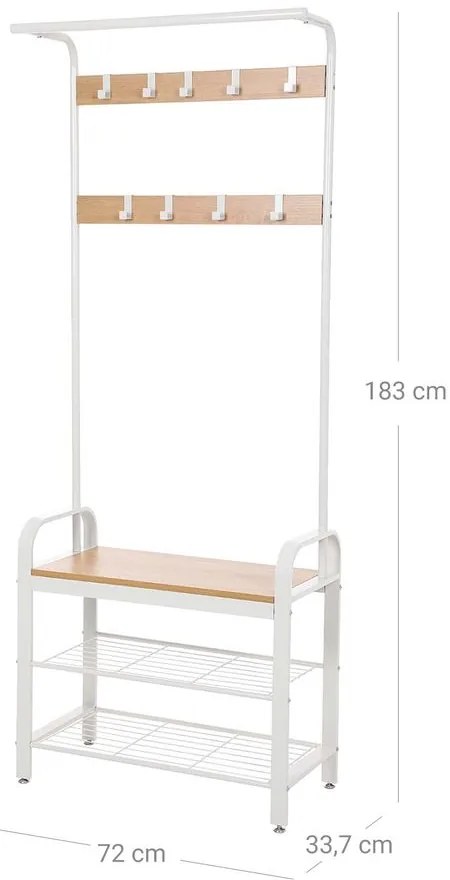 Vešiakový stojan s botníkom VASAGLE HSR40W