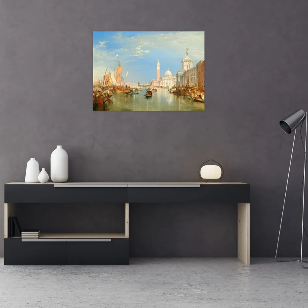 Obraz - Joseph Mallord William Turner, Venice the Dogana and San Giorgio Maggiore, reprodukcia (70x50 cm)