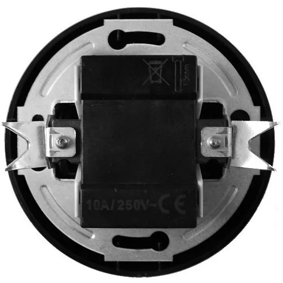 Elhard Vypínač Retro Klasik jednopólový č.1, čierny - kompletný KL5201B