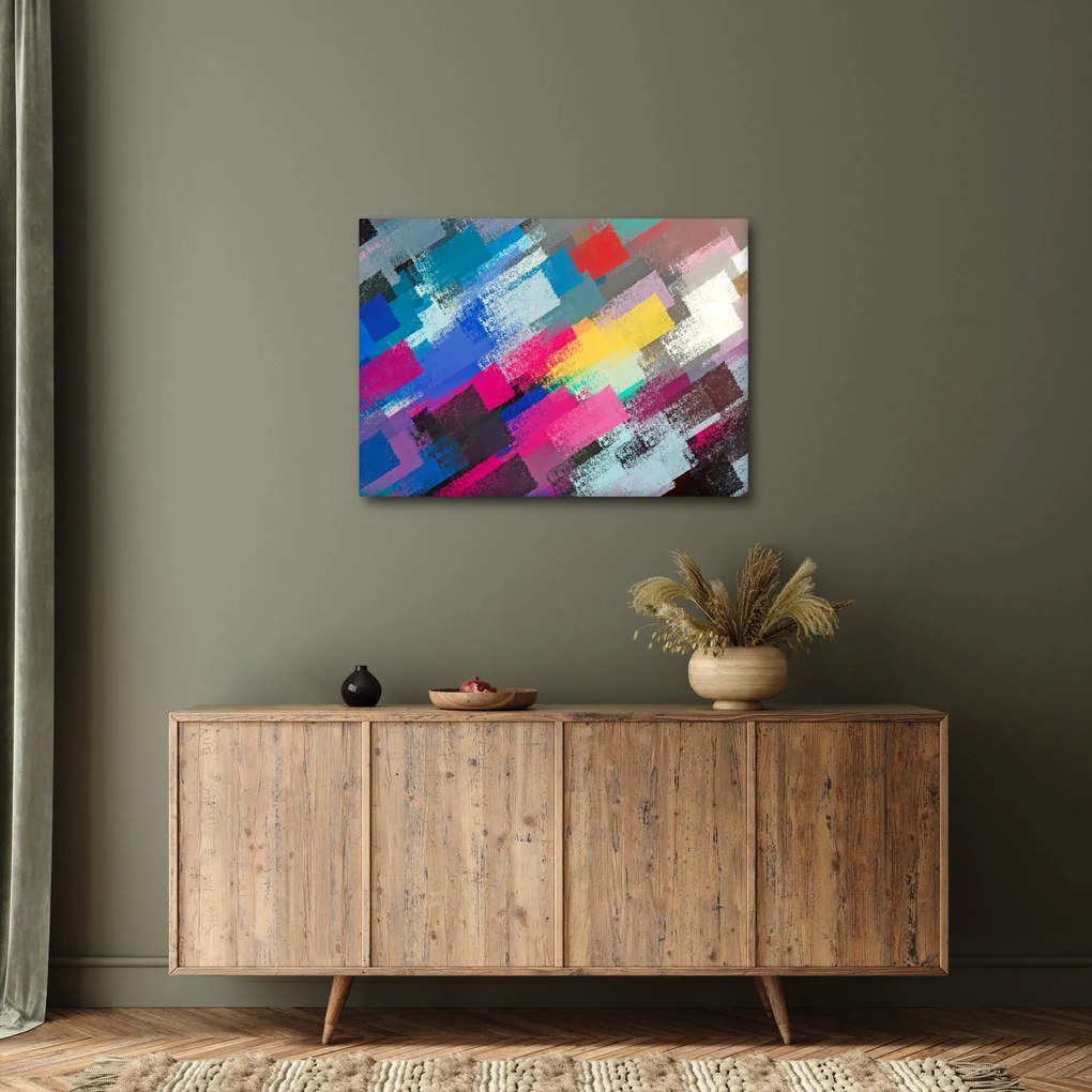 Obraz - Farebné ťahy štetcom (70x50 cm)