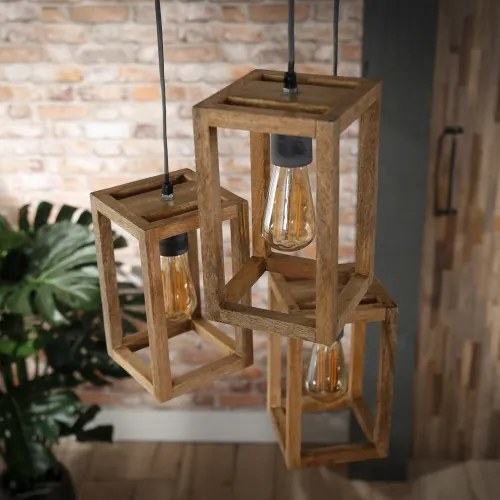 Luster 82-73 3 x Wooden mango frame - Komfort-nábytok
