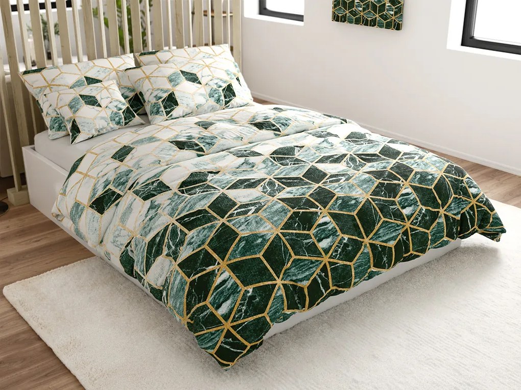 Obliečky z mikrovlákna ATHENA zelené Rozmer obliečky: 2 ks 70 x 90 cm | 200 x 220 cm