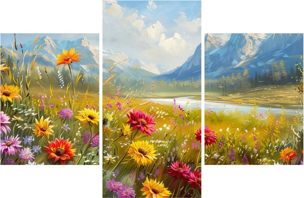 Obraz - Maľovaná krajina (90x60 cm)