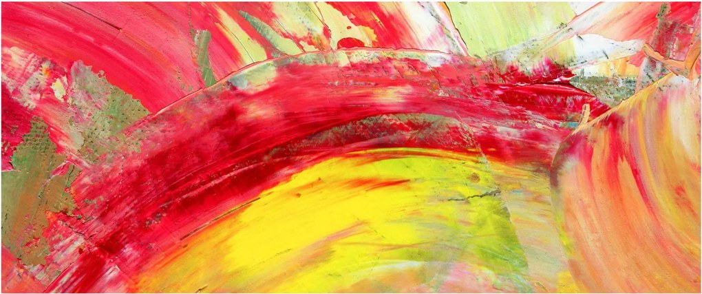 Obraz abstrakcie - maľba (120x50 cm)