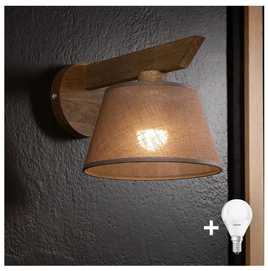 Brilagi - LED Nástenné svietidlo ANTHONY 1xE14/40W/230V dub orech/hnedá