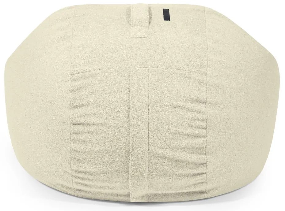 Krémový sedací vak z textílie buklé Roll 135 – SLOWDOWN