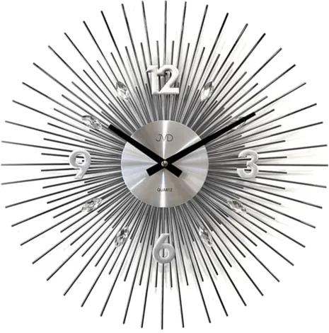 Nástenné dekoračné hodiny JVD HT114.3, 45cm strieborná