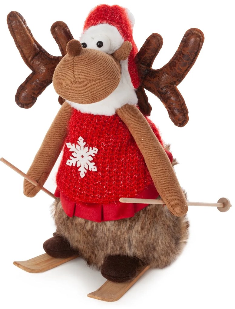 VIANOČNÁ FIGÚRKA REINDEER 37 CM VIACFAREBNÁ