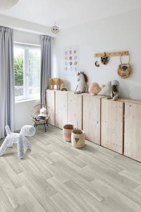 PVC podlaha Inspire Pure Oak 719M - šedá / béžová / krémová