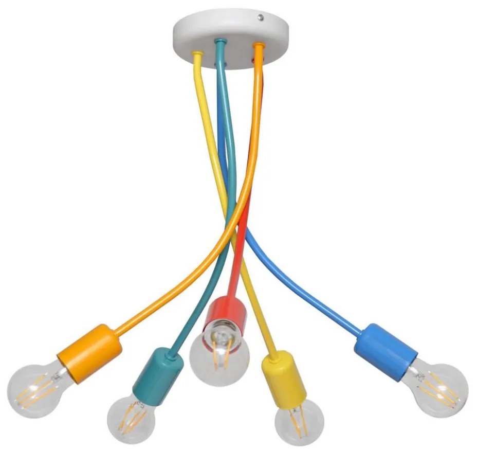 Prisadený detský luster HARVARD 5xE27/15W/230V
