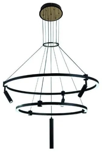 LED Stmievateľný luster na lanku LED/140W/230V 3000-6500K + diaľkové ovládanie