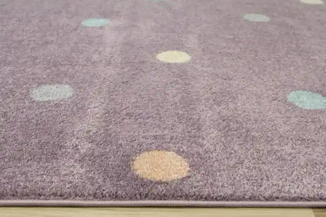 Detský koberec Lima C275A Bodky fialový / ružový | BIANO